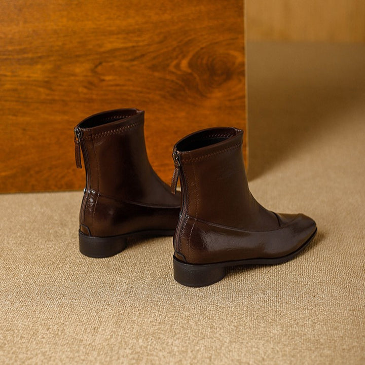 Marlenna Back-Zip Ankle Boots