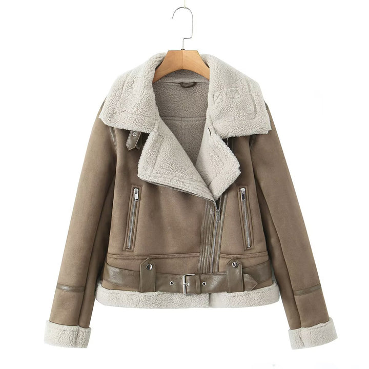 Calden Soft-Suede Shearling Jacket