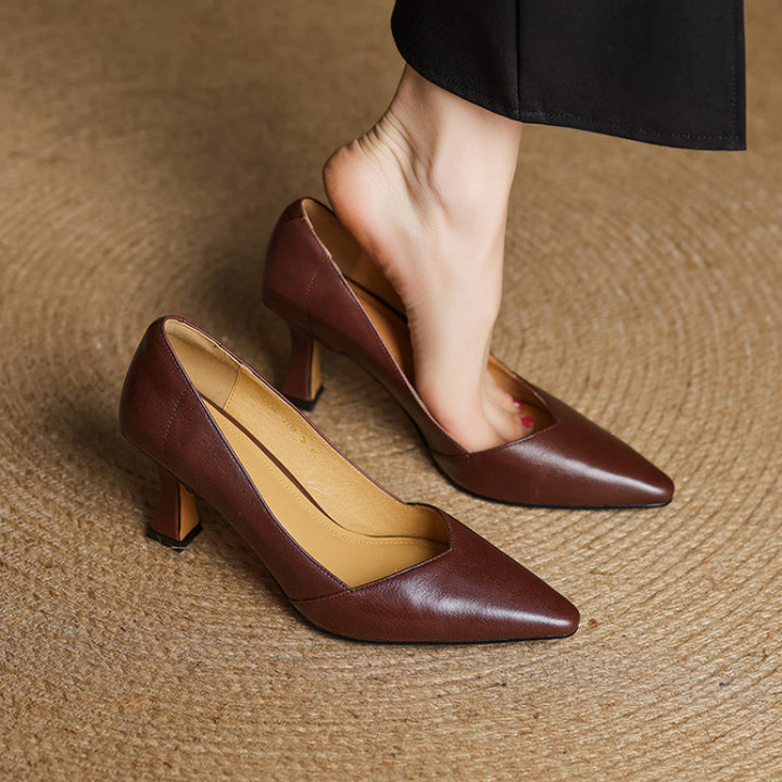 Esme Sculpt Leather Heels