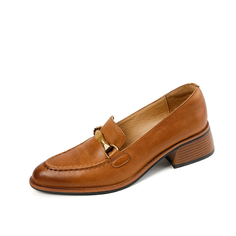 Virelle Metal-Bit Leather Loafers