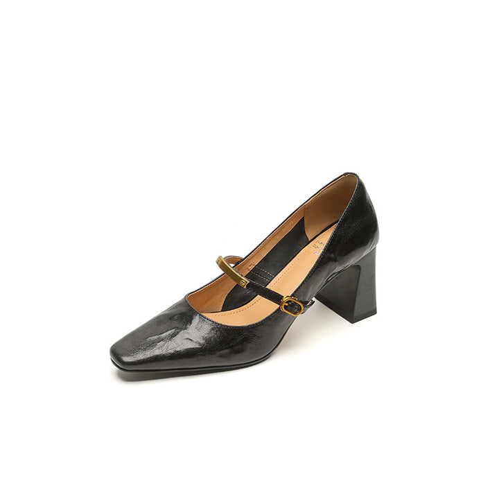 Marleon Leather Strap Pump