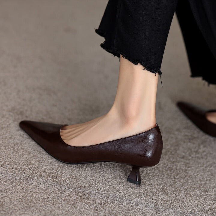 Verrine Leather Low Pumps