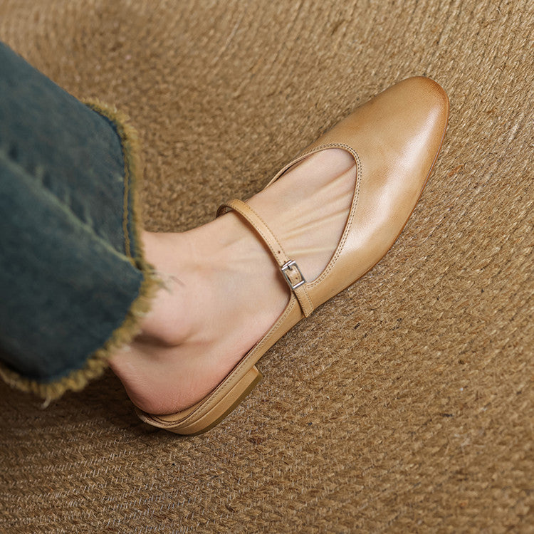 Selma Mary-Jane Leather Mules