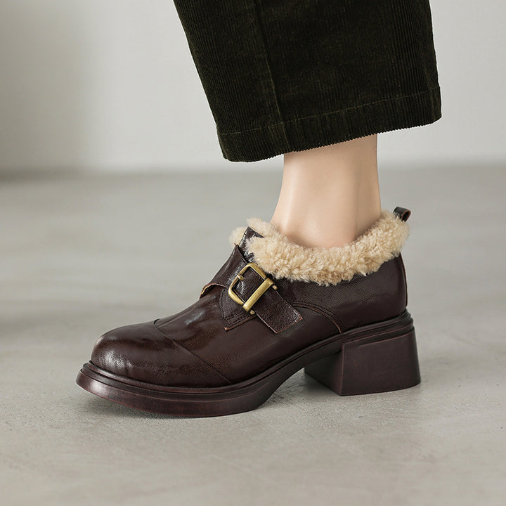 Ellesmere Shearling Leather Mid-Heel