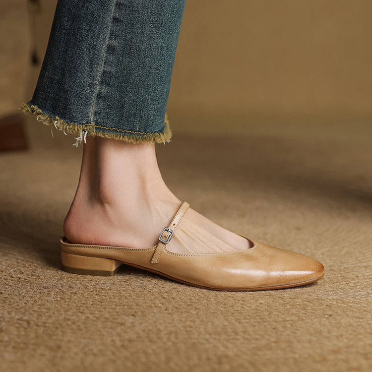 Selma Mary-Jane Leather Mules