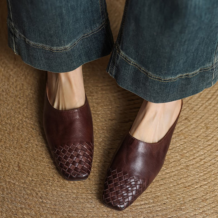 Arden Woven Leather Mules