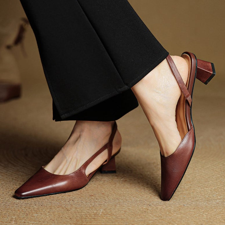 Arlise Leather Slingback Pumps