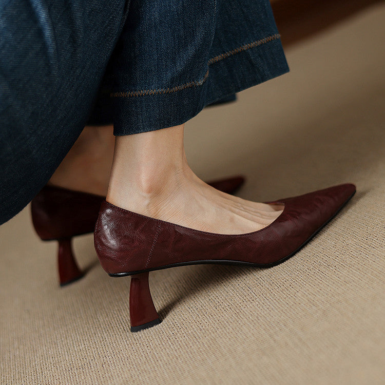 Riva Sculpted Leather Pumps