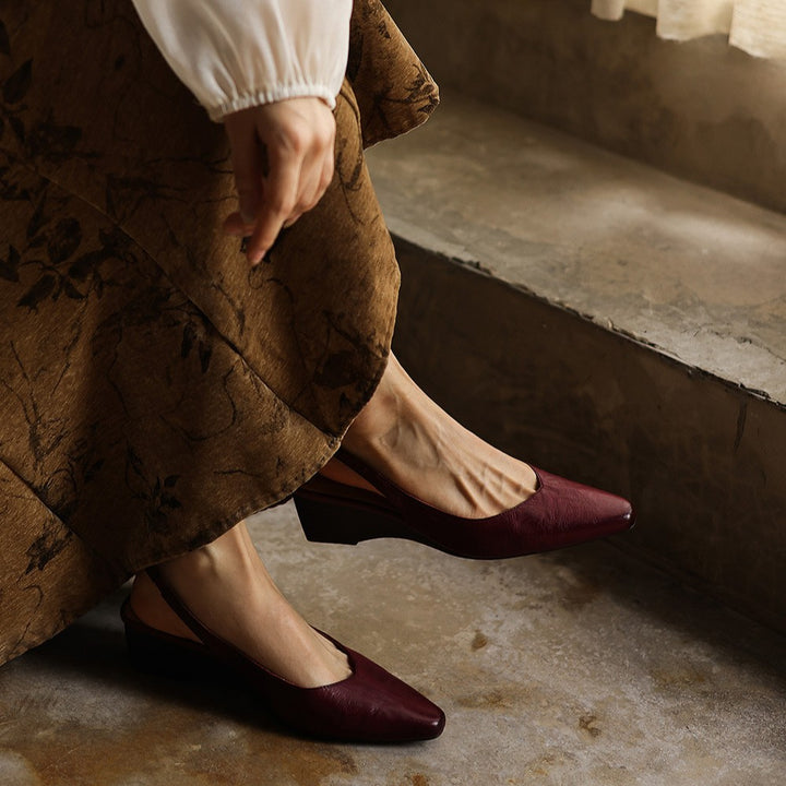 Maelis Slingback Leather Heels