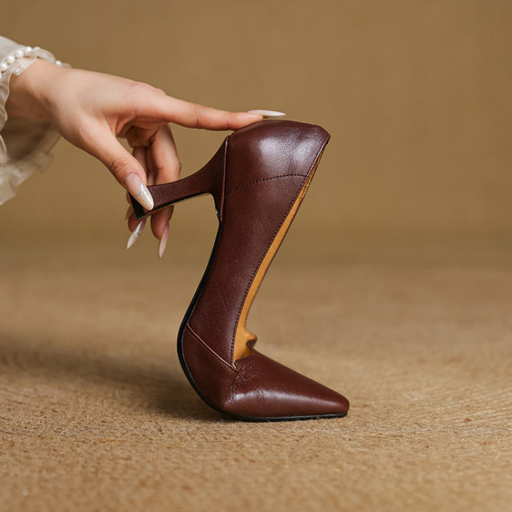 Esme Sculpt Leather Heels