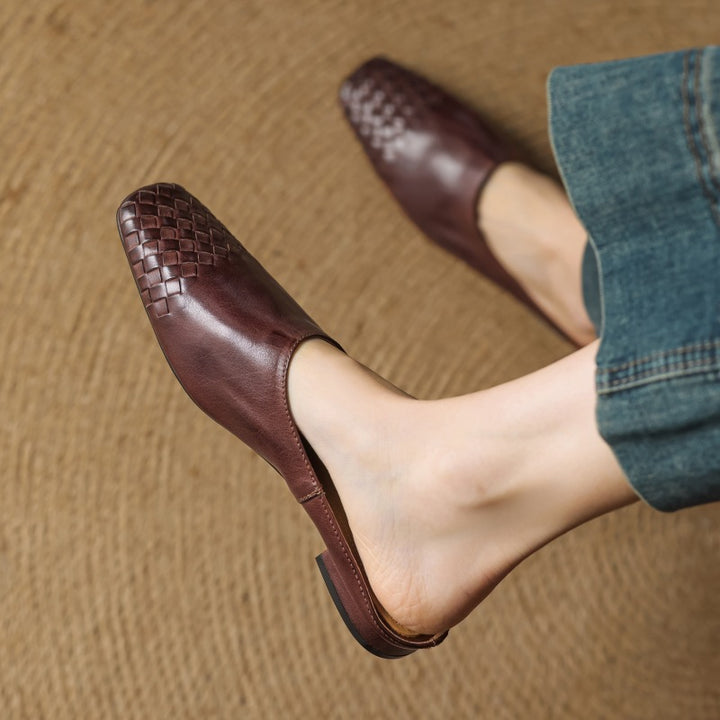 Arden Woven Leather Mules