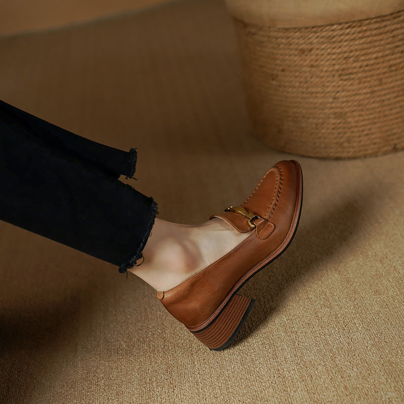 Virelle Metal-Bit Leather Loafers