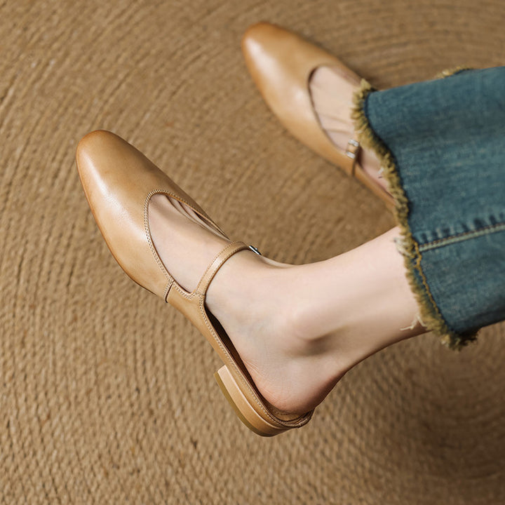 Selma Mary-Jane Leather Mules