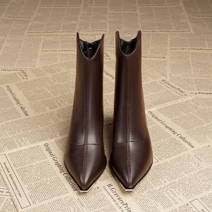 Aurevia Metal-Tip Ankle Boots