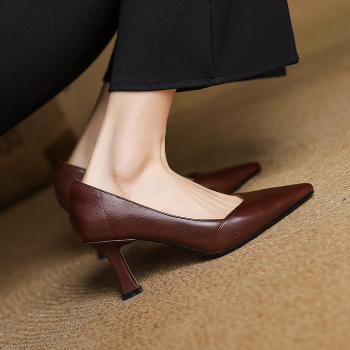 Esme Sculpt Leather Heels