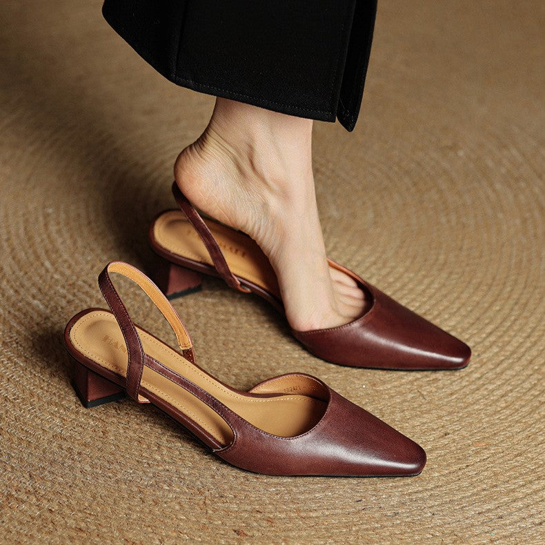 Arlise Leather Slingback Pumps