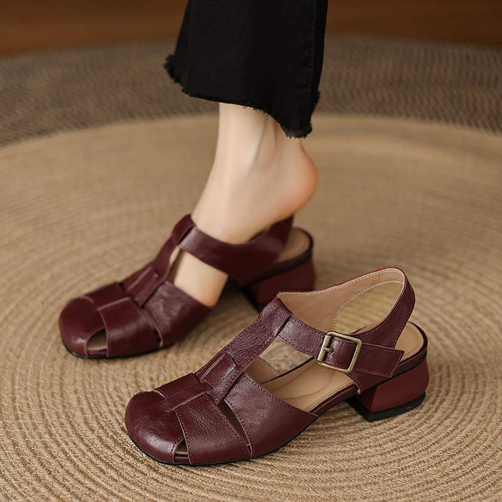 Serisse Roman Leather Heels