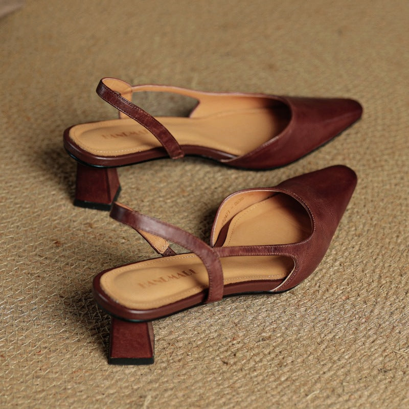 Arlise Leather Slingback Pumps