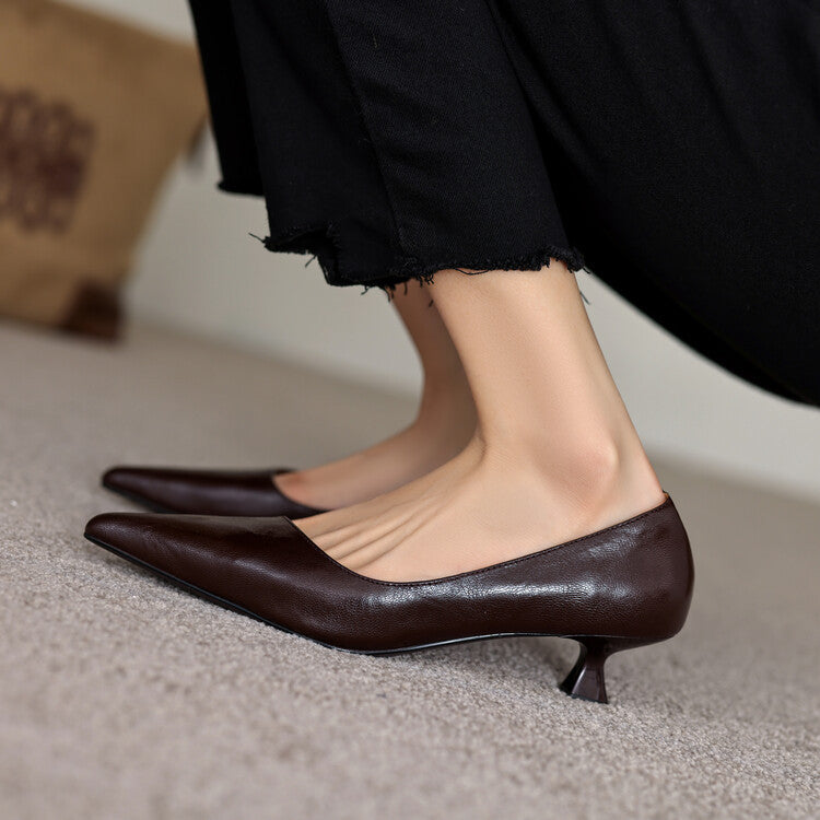 Verrine Leather Low Pumps