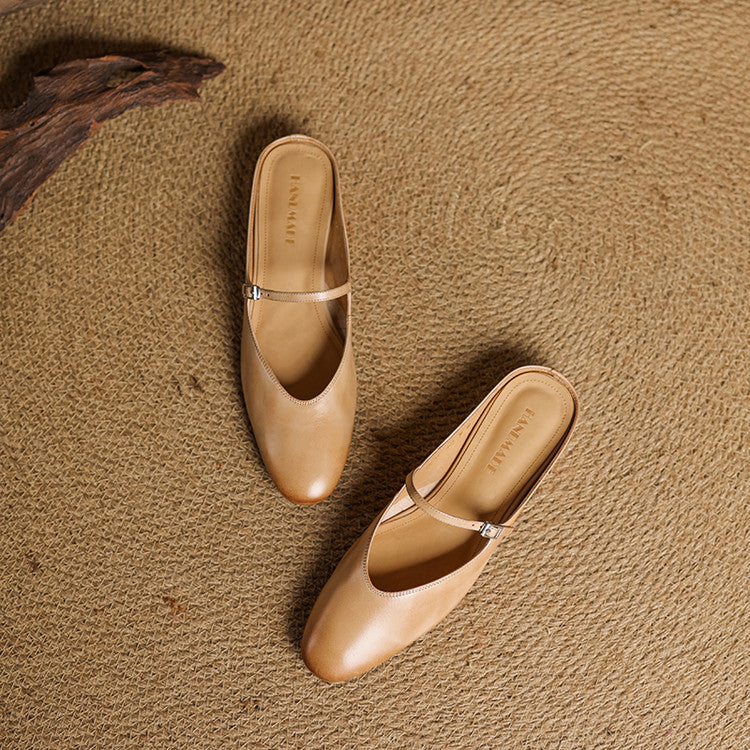 Selma Mary-Jane Leather Mules