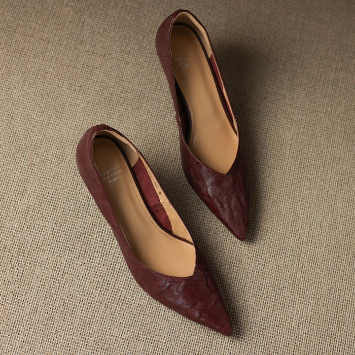 Riva Sculpted Leather Pumps