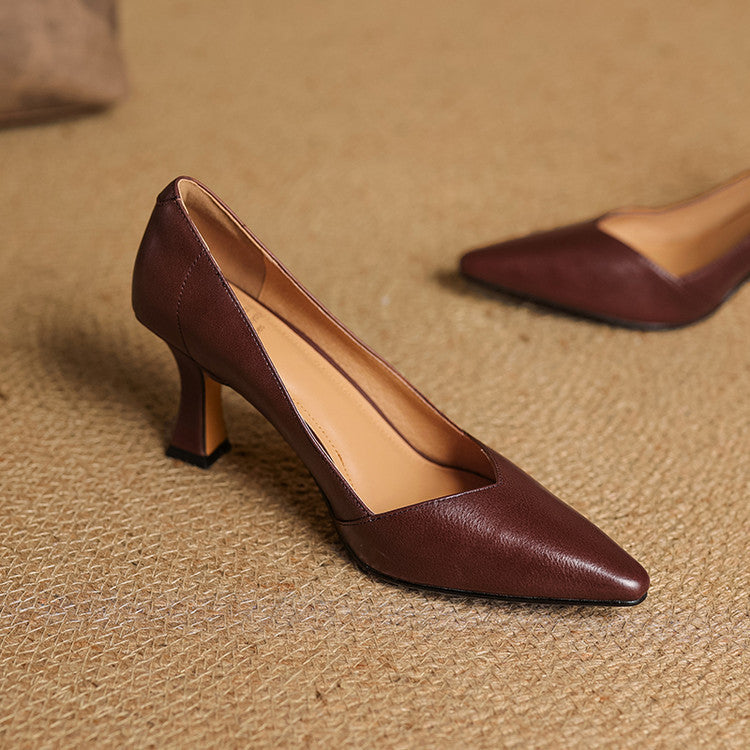 Esme Sculpt Leather Heels