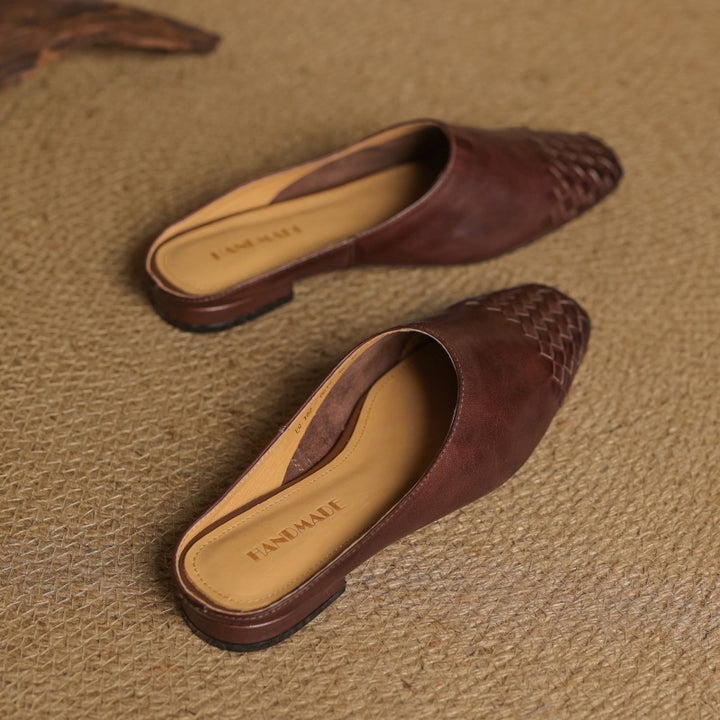 Arden Woven Leather Mules