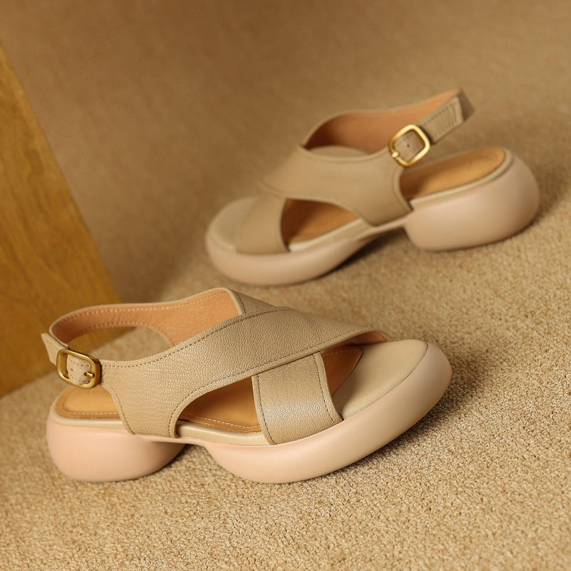 Auralis Leather Crossband Slides