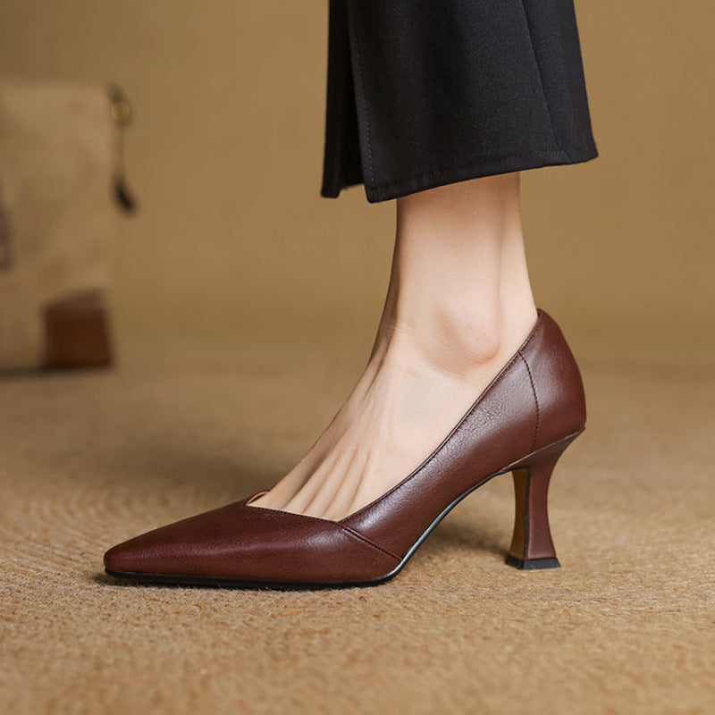 Esme Sculpt Leather Heels