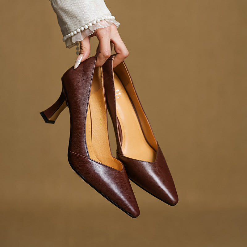Esme Sculpt Leather Heels