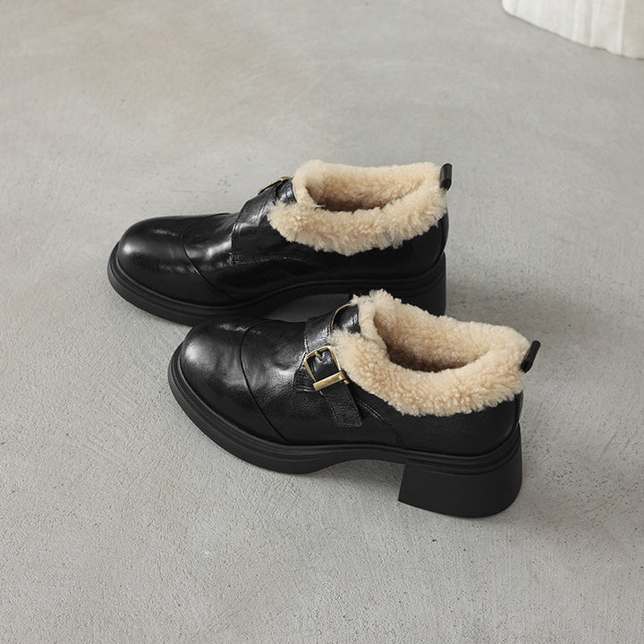 Ellesmere Shearling Leather Mid-Heel