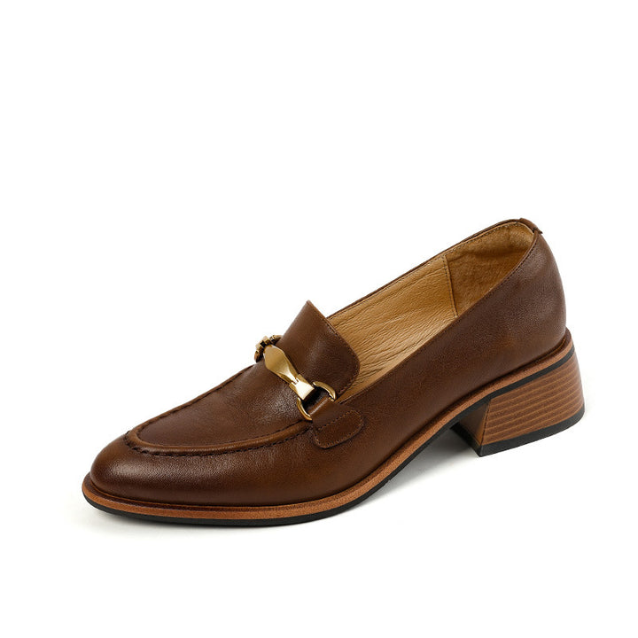 Virelle Metal-Bit Leather Loafers