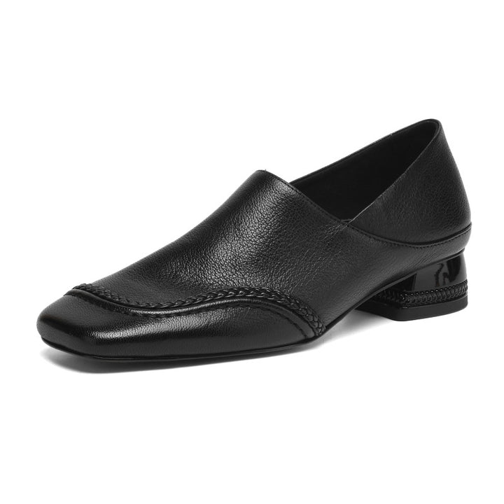 Marquette Square-Toe Leather Slip-On