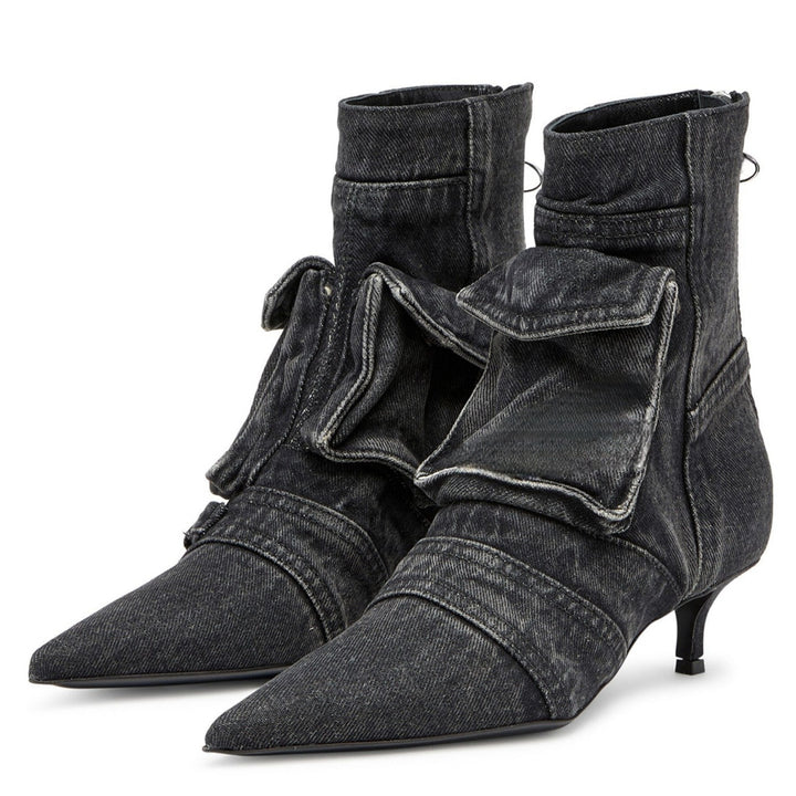 Roux Fold-Pocket Denim Boots