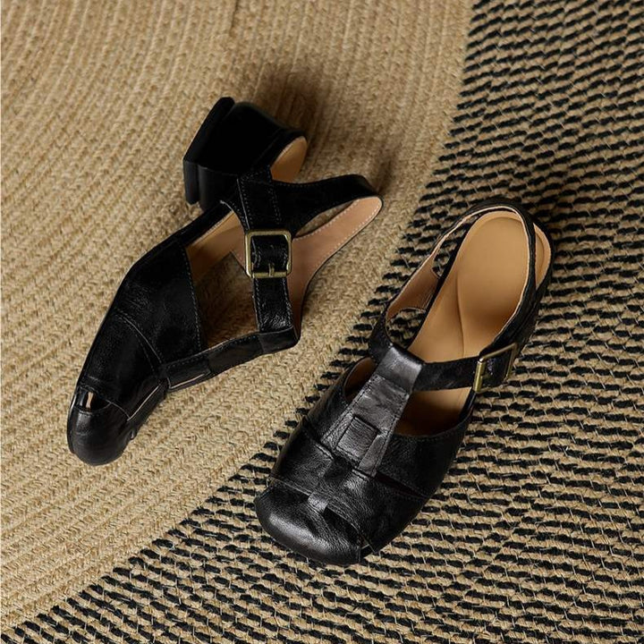 Serisse Roman Leather Heels