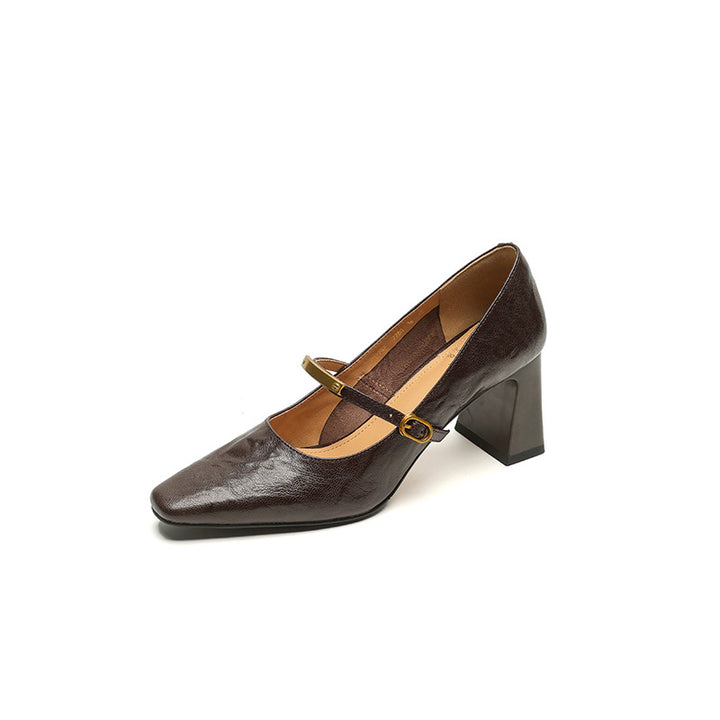Marleon Leather Strap Pump