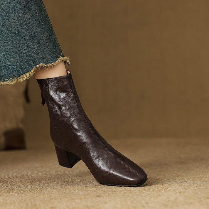 Marais Wrinkled Leather Ankle Boots