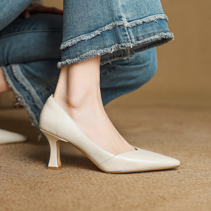 Esme Sculpt Leather Heels