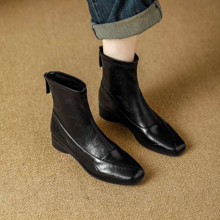 Marlenna Back-Zip Ankle Boots