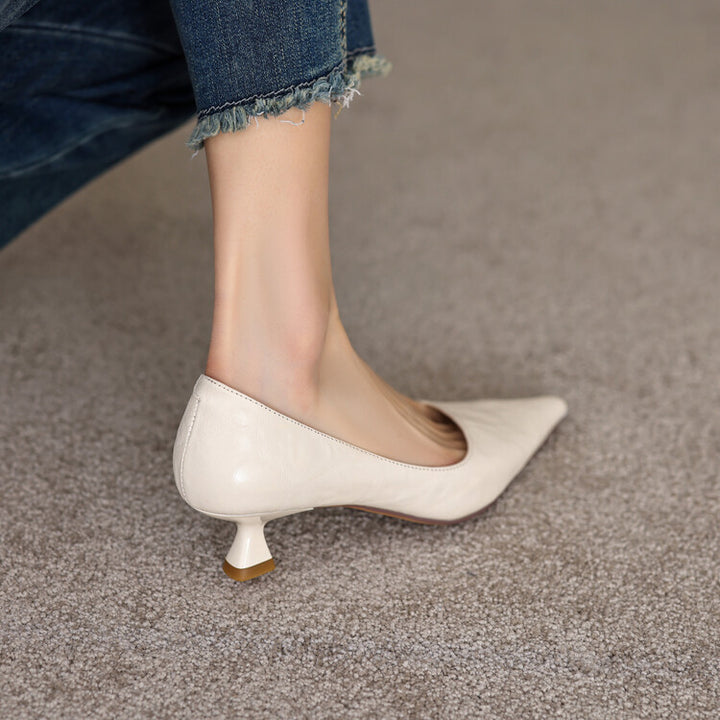 Verrine Leather Low Pumps