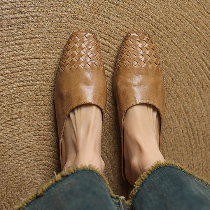 Arden Woven Leather Mules