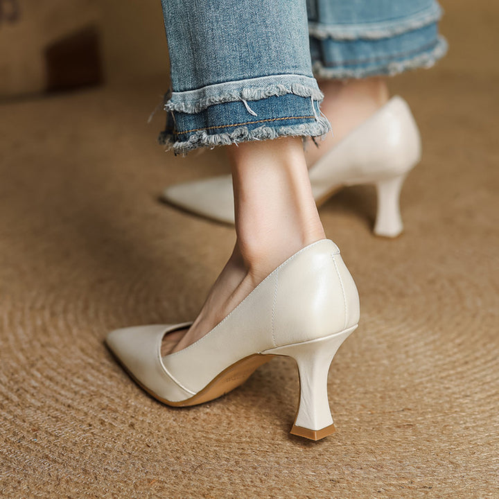 Esme Sculpt Leather Heels