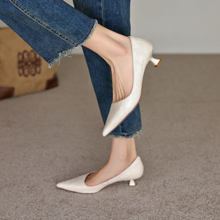 Verrine Leather Low Pumps