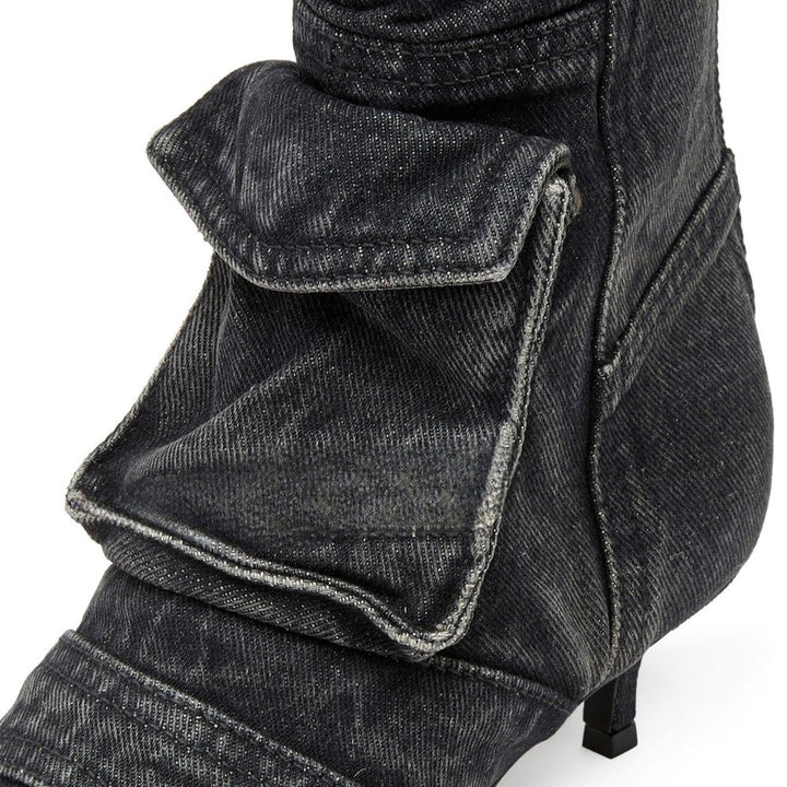 Roux Fold-Pocket Denim Boots