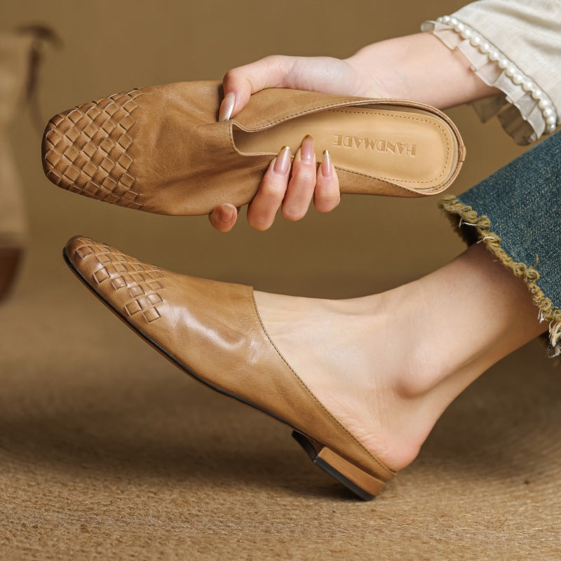 Arden Woven Leather Mules