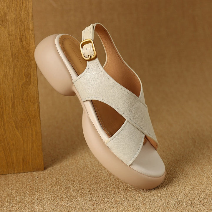 Auralis Leather Crossband Slides