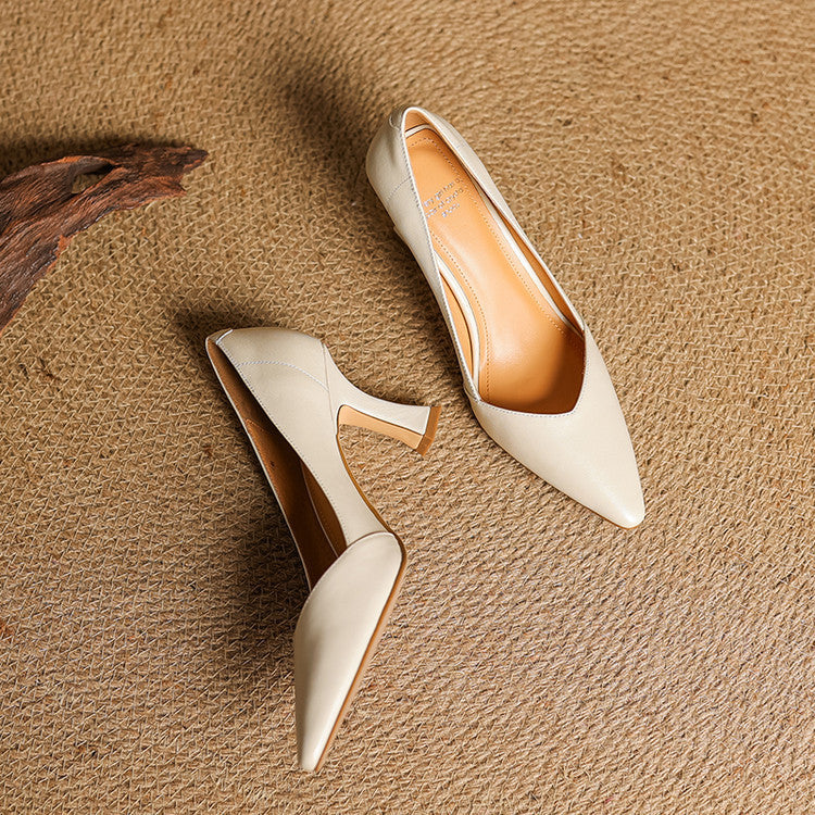 Esme Sculpt Leather Heels