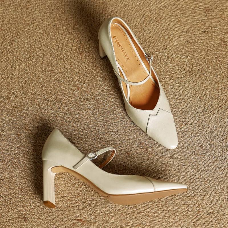 Rivelle Mary-Strap Leather Pumps