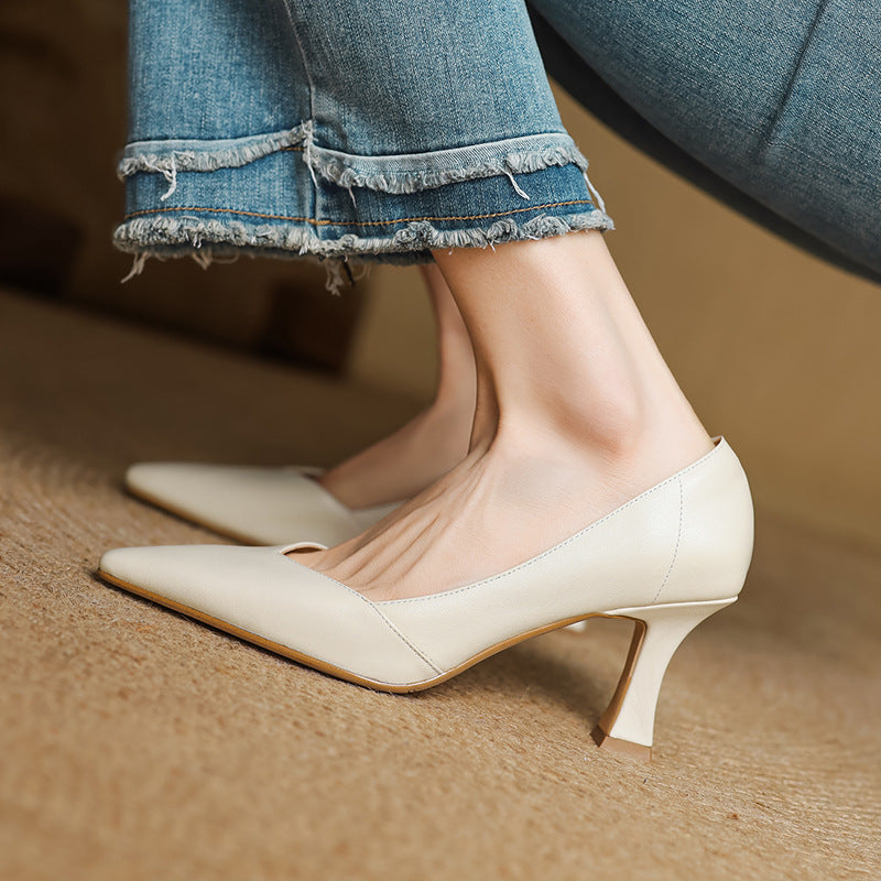 Esme Sculpt Leather Heels