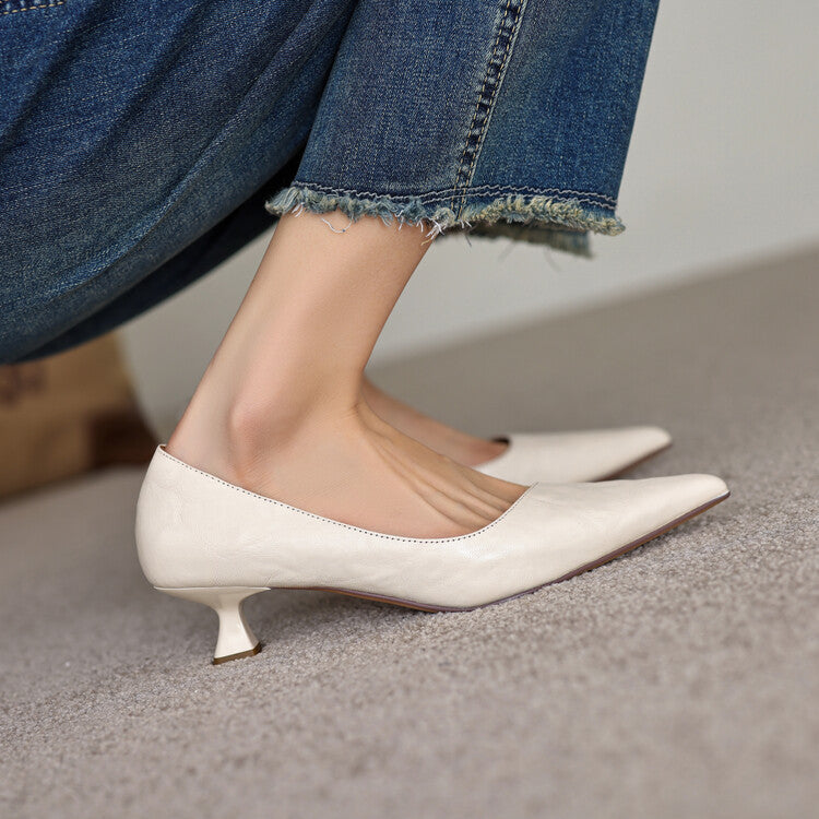 Verrine Leather Low Pumps